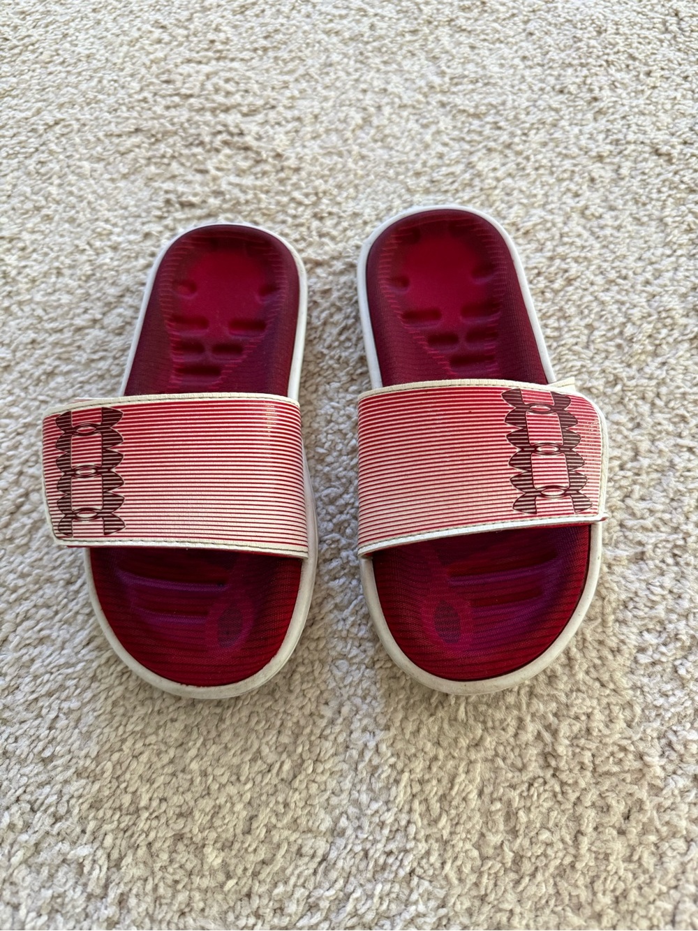 Under Armour Red Kids Slide Sandal